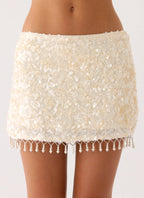 Moonlight Muse Mini Skirt - Ivory