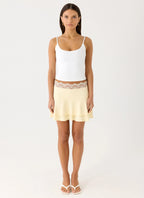 Aleenah Mini Skirt - Yellow