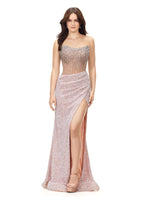 Ashley Lauren 11238 Corset Bustier Gown Wrap Skirt Evening Prom Dress