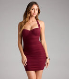 Always Effortless Halter Bodycon Mini Dress