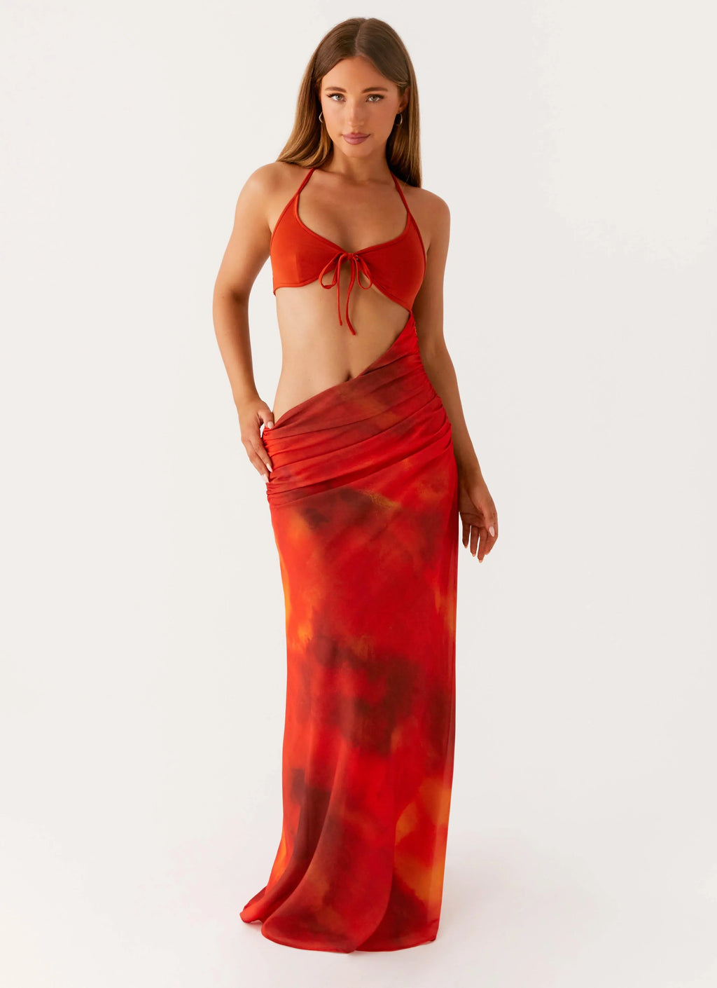 Elixis Maxi Dress - Scarlet Blur