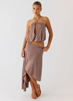 Jisoo Halter Top - Desert Taupe