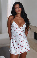 Let's Get Going Mini Dress Cherry