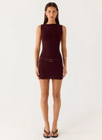 Masterplan Knit Mini Dress - Chocolate