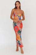 Girl Power Lace Strap Maxi Dress Orange