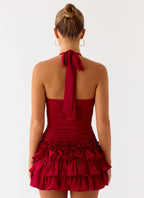 Someone Else Mini Skort - Dark Cherry