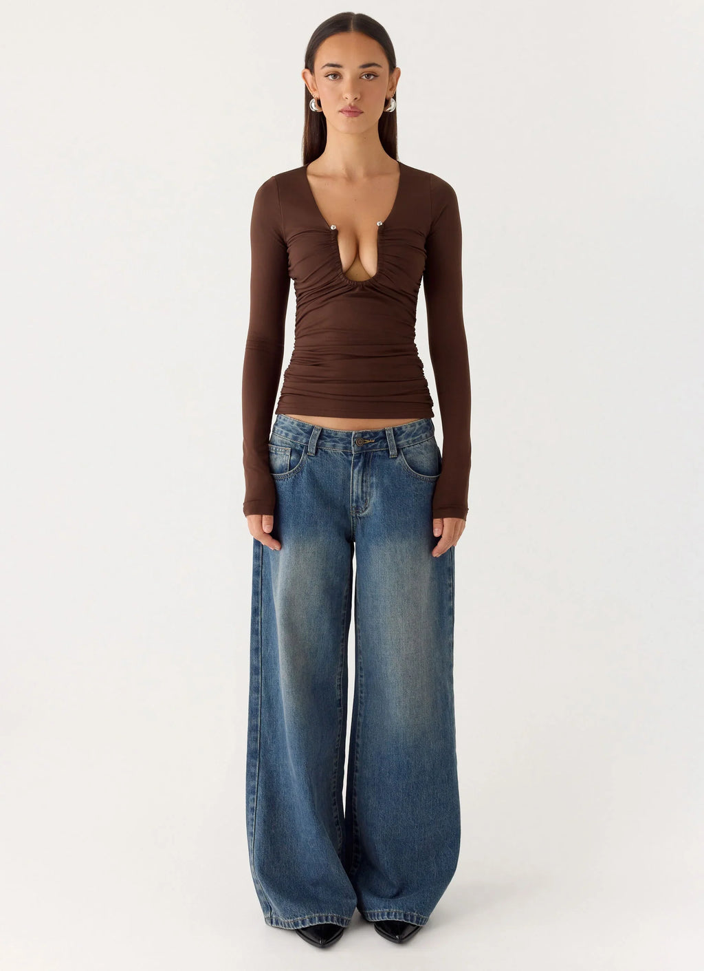 Francis Long Sleeve Top - Chocolate
