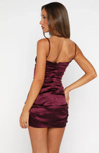 Effortless Elegance Mini Dress Plum