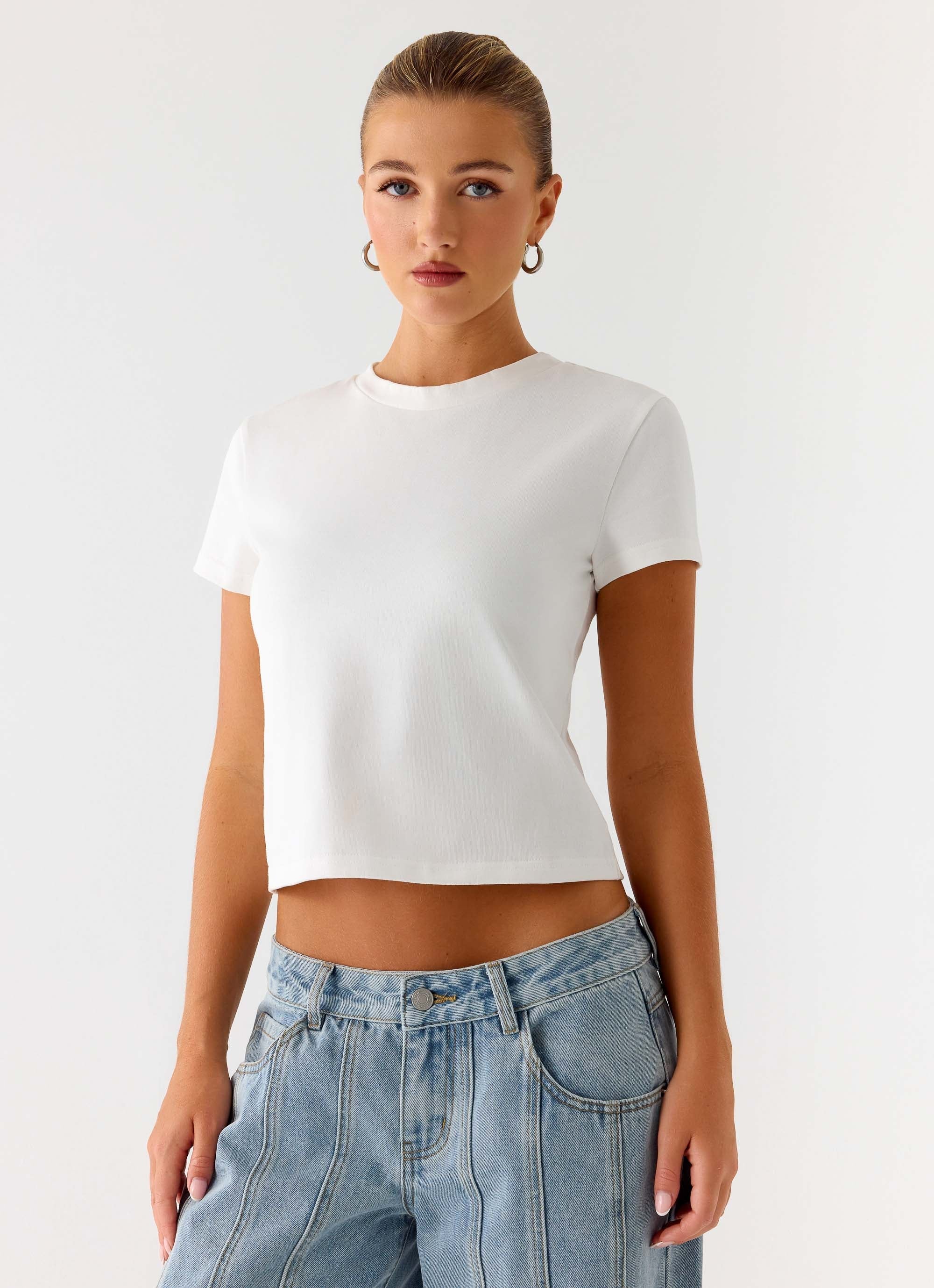 Lamont Baby Tee - White