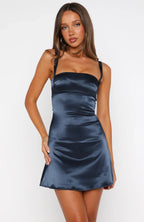 Just A Girl Mini Dress Navy
