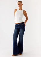 See Me Twice Ribbed Top - White