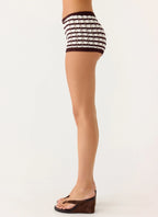 Danni Micro Shorts - Chocolate Stripe