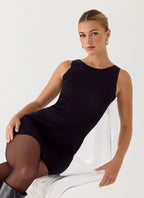 Amaris Knit Mini Dress - Black