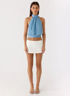 Cantrall Halter Top - Blue