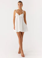 Take Me High Mini Dress - White
