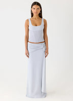 Romana Corset Top - Misty Blue