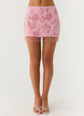 Iglesias Beaded Sequin Mini Skirt - Pink