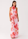 Diablo Backless Maxi Dress - Blushing Blossom