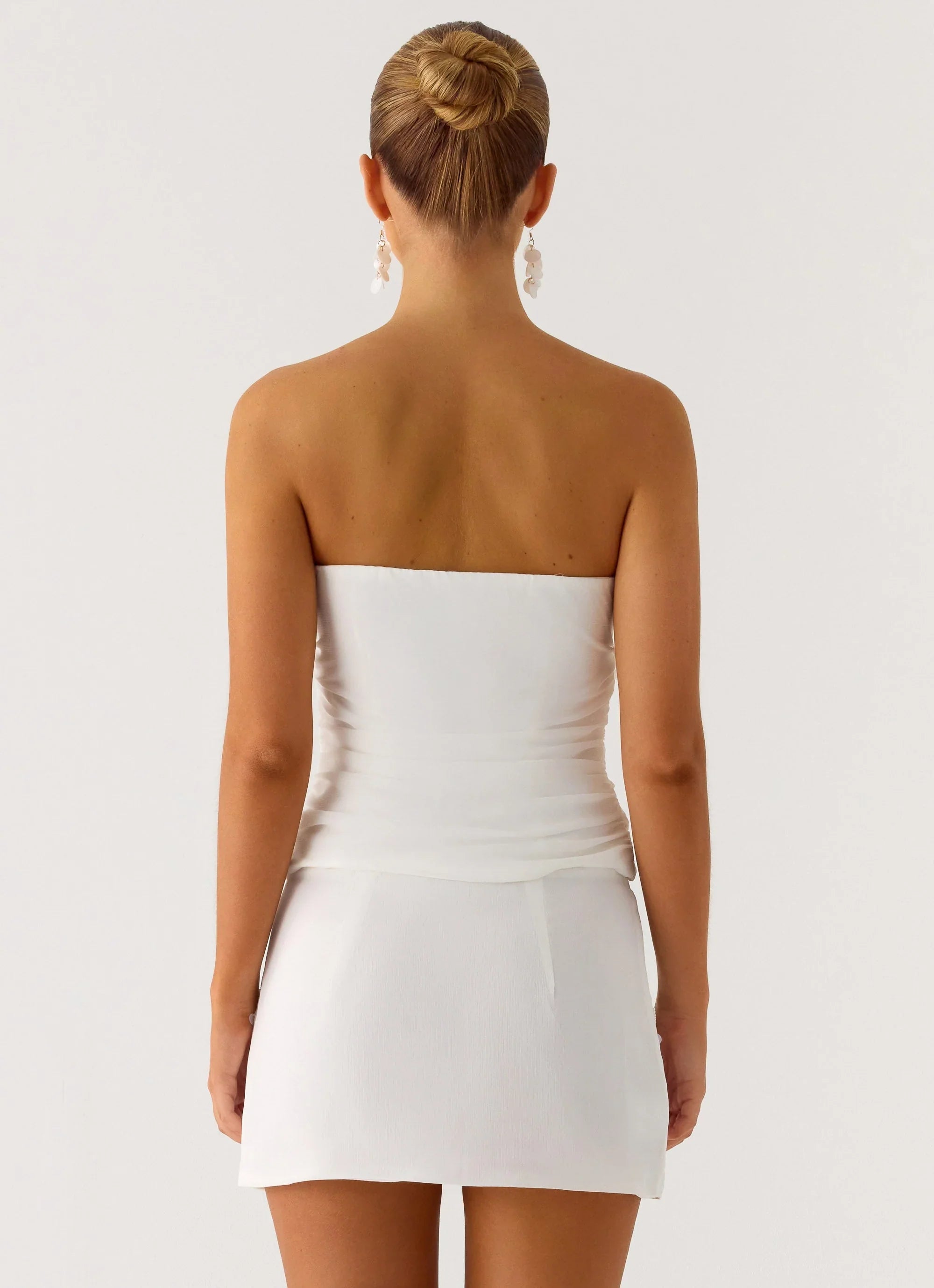 Perfect Celebrity Beaded Mini Skirt - White