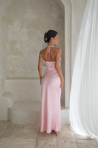 Destinations Halter Maxi Dress Pink