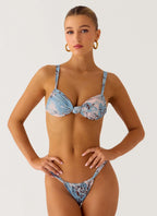 Tainy Scrunch Bikini Bottoms - Aqua Blur