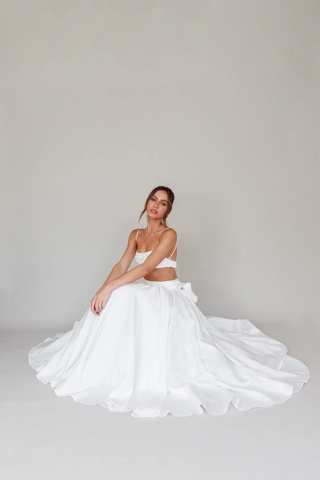 Love Songs Tied Back Maxi Skirt White