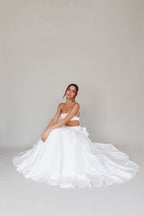 Love Songs Tied Back Maxi Skirt White