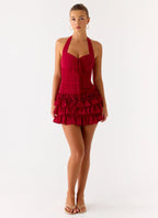 Someone Else Halter Top - Dark Cherry