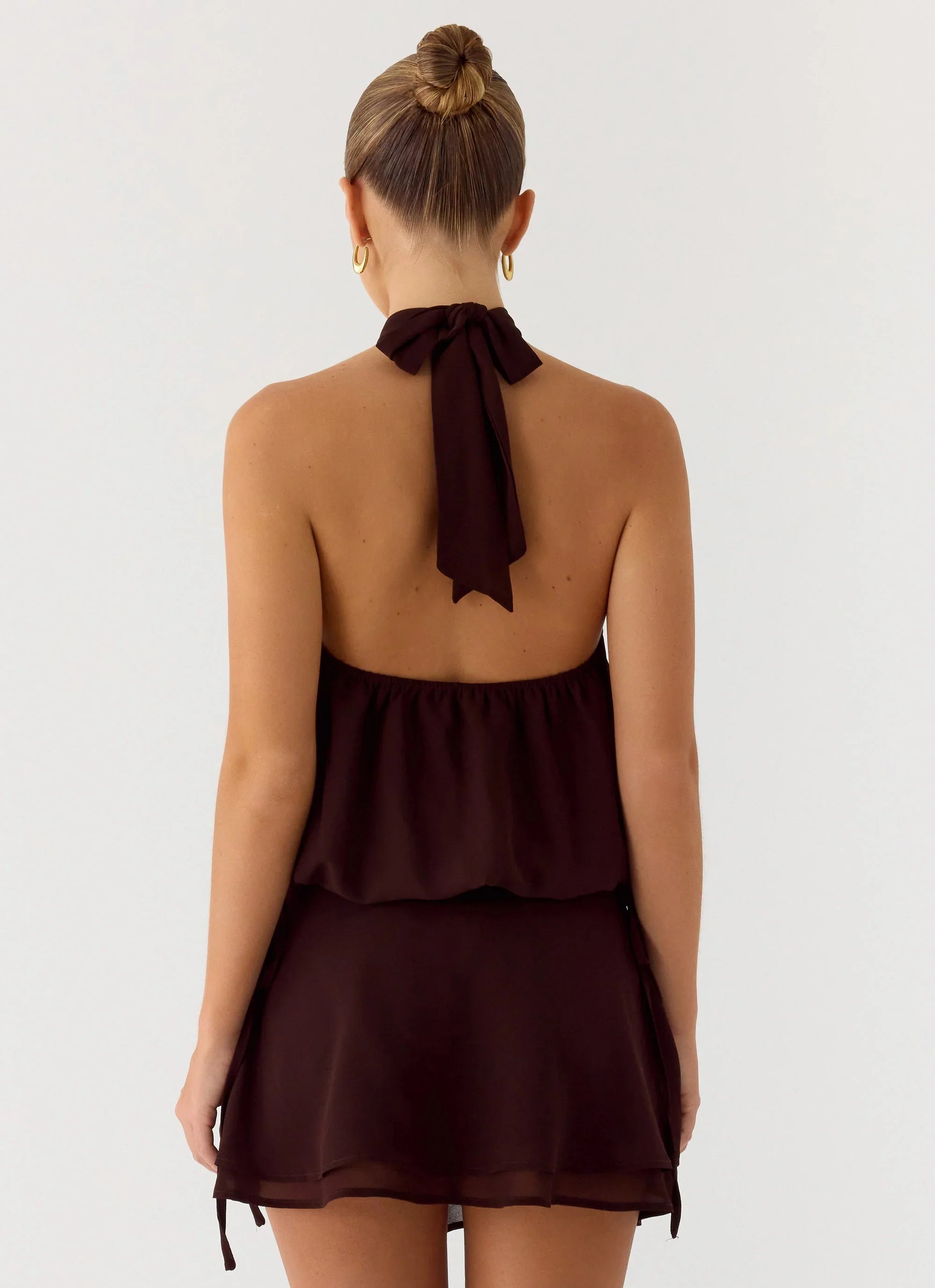 Everywhere I Go Mini Skirt - Chocolate