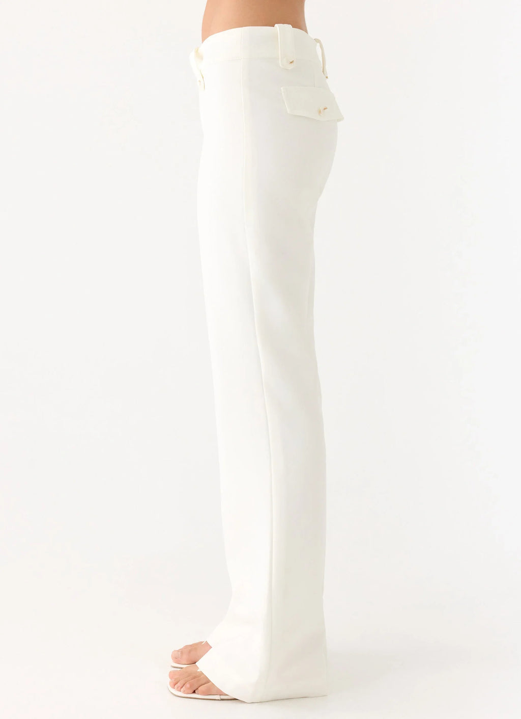 Weiss Low Rise Suiting Pants - White