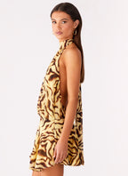 Zulla Backless Mini Dress - Laguna Print