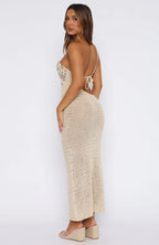 Turritella Treasure Crochet Maxi Dress Shell