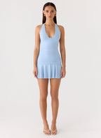 Kanata Halter Mini Dress - Blue