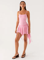 Lino Mini Dress - Baby Pink
