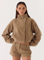 Jeremy Faux Suede Shorts - Taupe