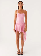 Lino Mini Dress - Baby Pink