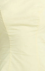 Izira Mini Dress - Boat Neck Drop Waist Shift Dress in Butter Yellow