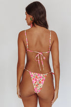 Sovereign High Cut String Bikini Bottom Yellow Floral