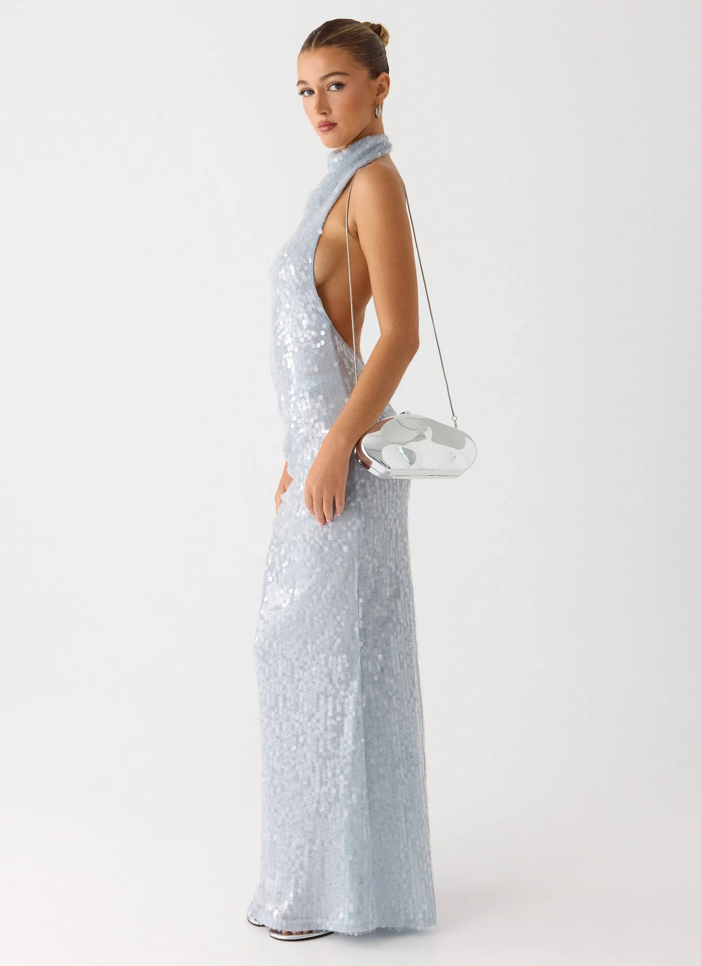 Aveline Clutch Bag - Silver