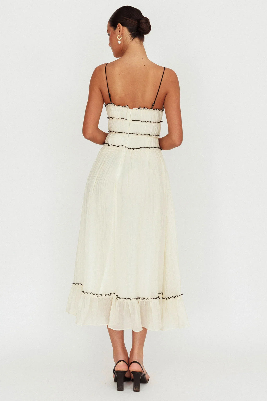 Maidens Tie Accent Maxi Dress Cream