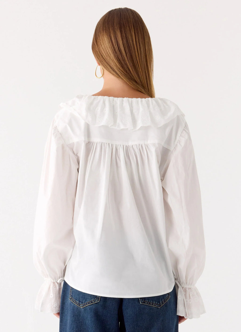 Verrin Cotton Blouse - White