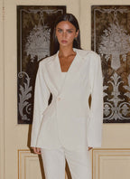 Culver Cinched Blazer - White