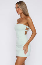 Keep Falling Strapless Mini Dress Mint