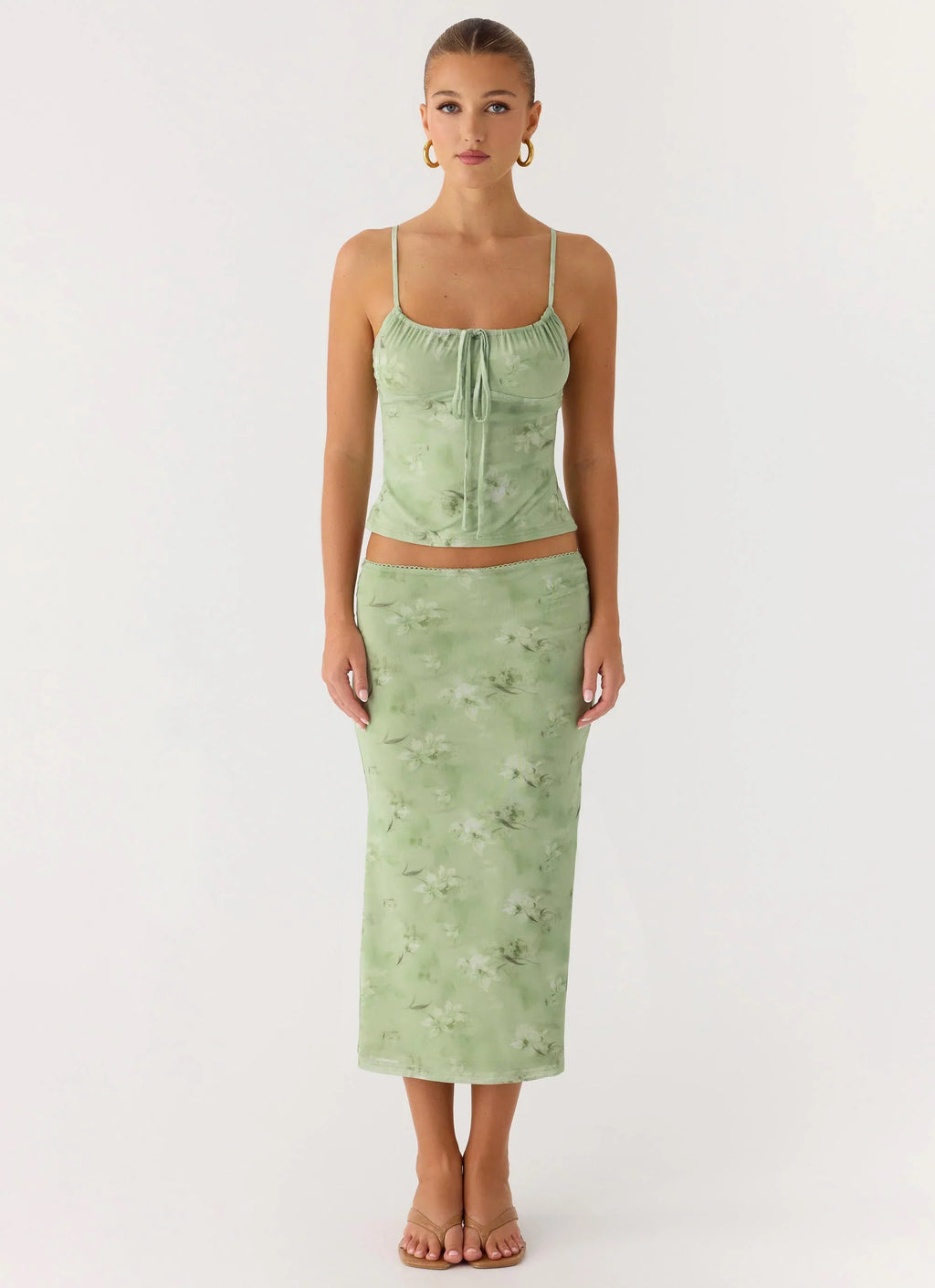 Bending My Rules Top - Blurred Lime