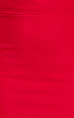 Nalfie Mini Dress - Tipped Shoulder Jersey Drape Dress in Red