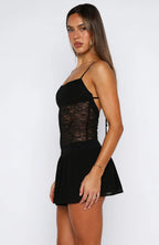 Paris Lights Mini Dress Black