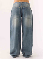 Waylon Low Rise Denim Jeans - Mid Wash Blue