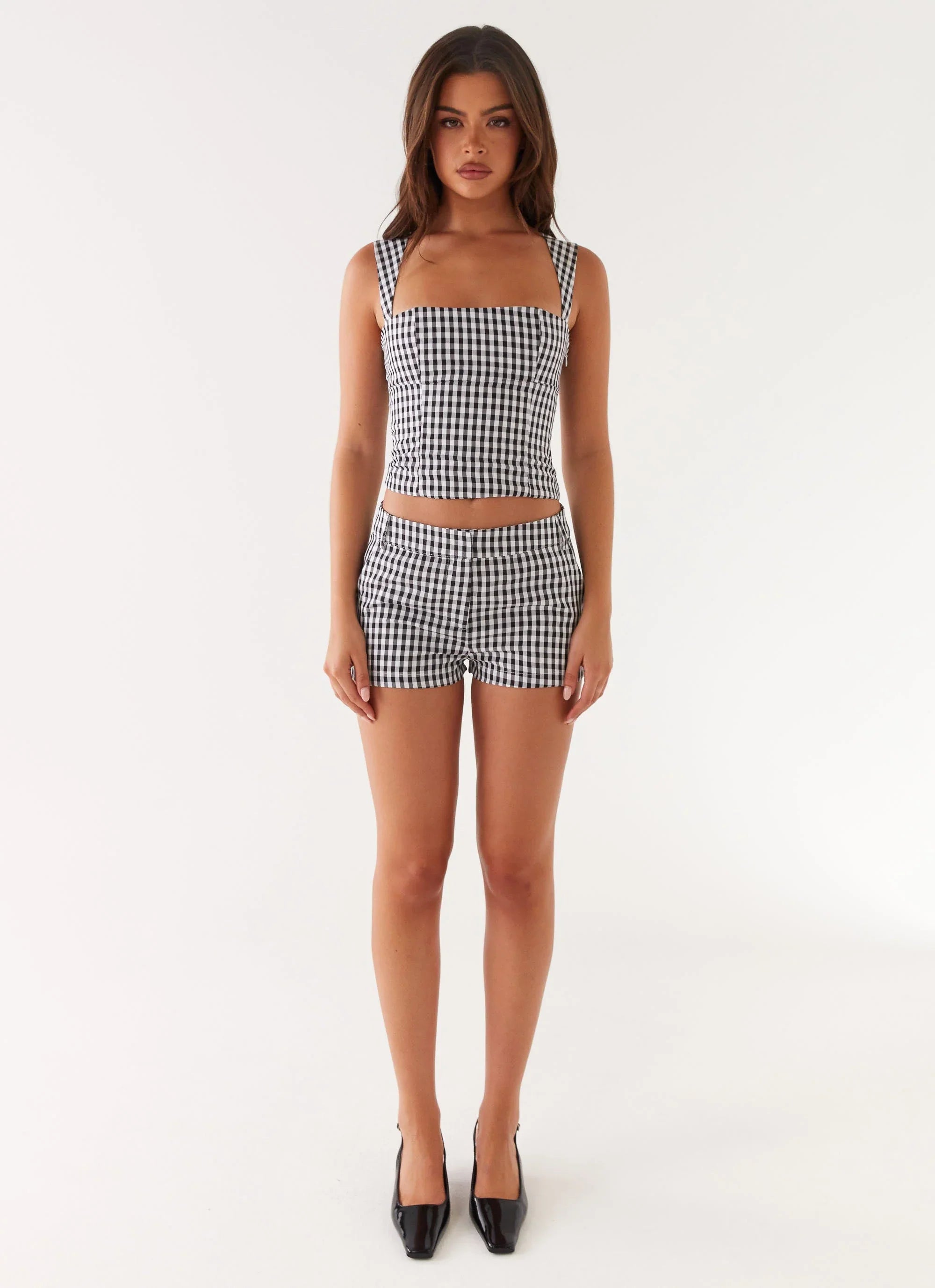 Clayton Top - Black Gingham