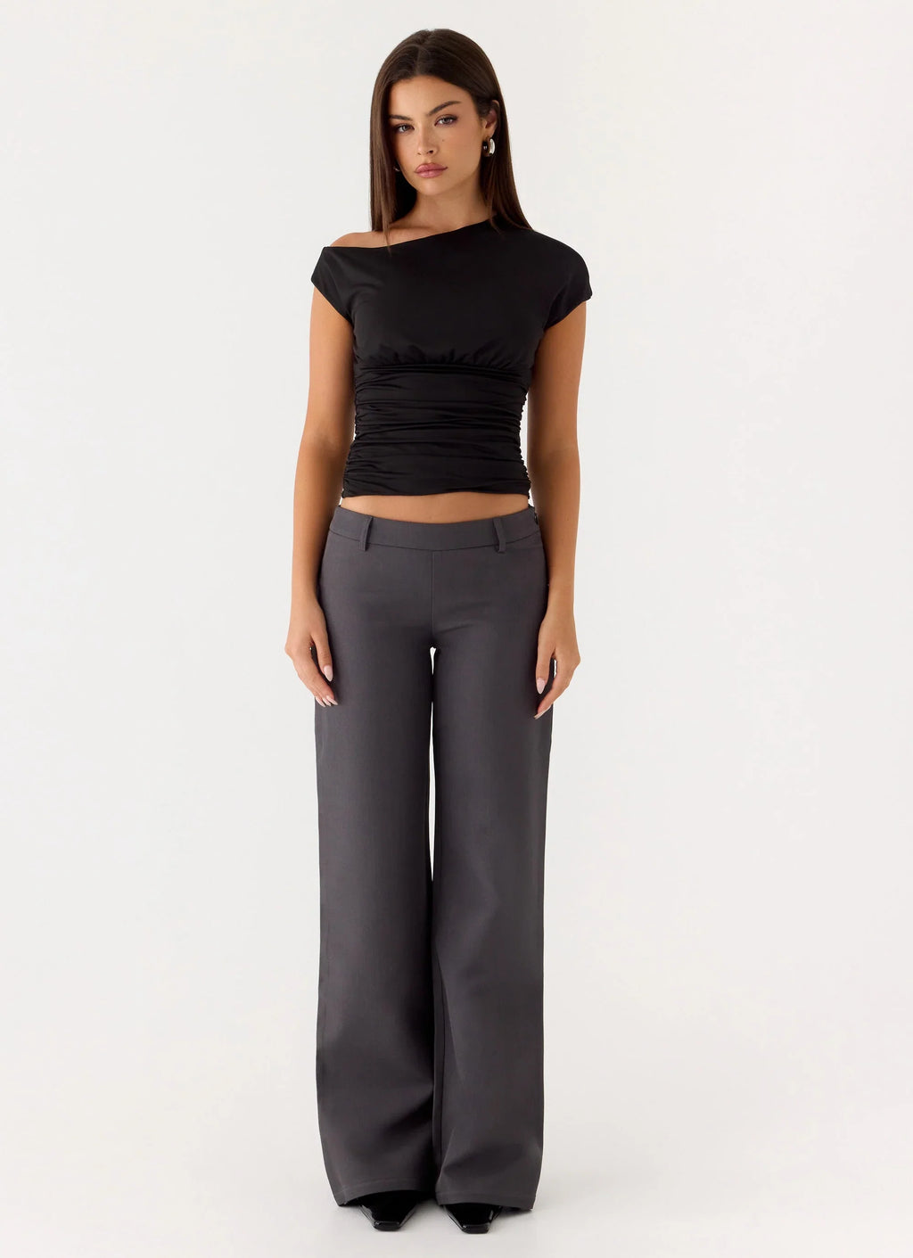 Hot as Ice Low Rise Pants - Grey