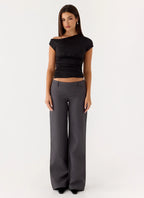 Hot as Ice Low Rise Pants - Grey